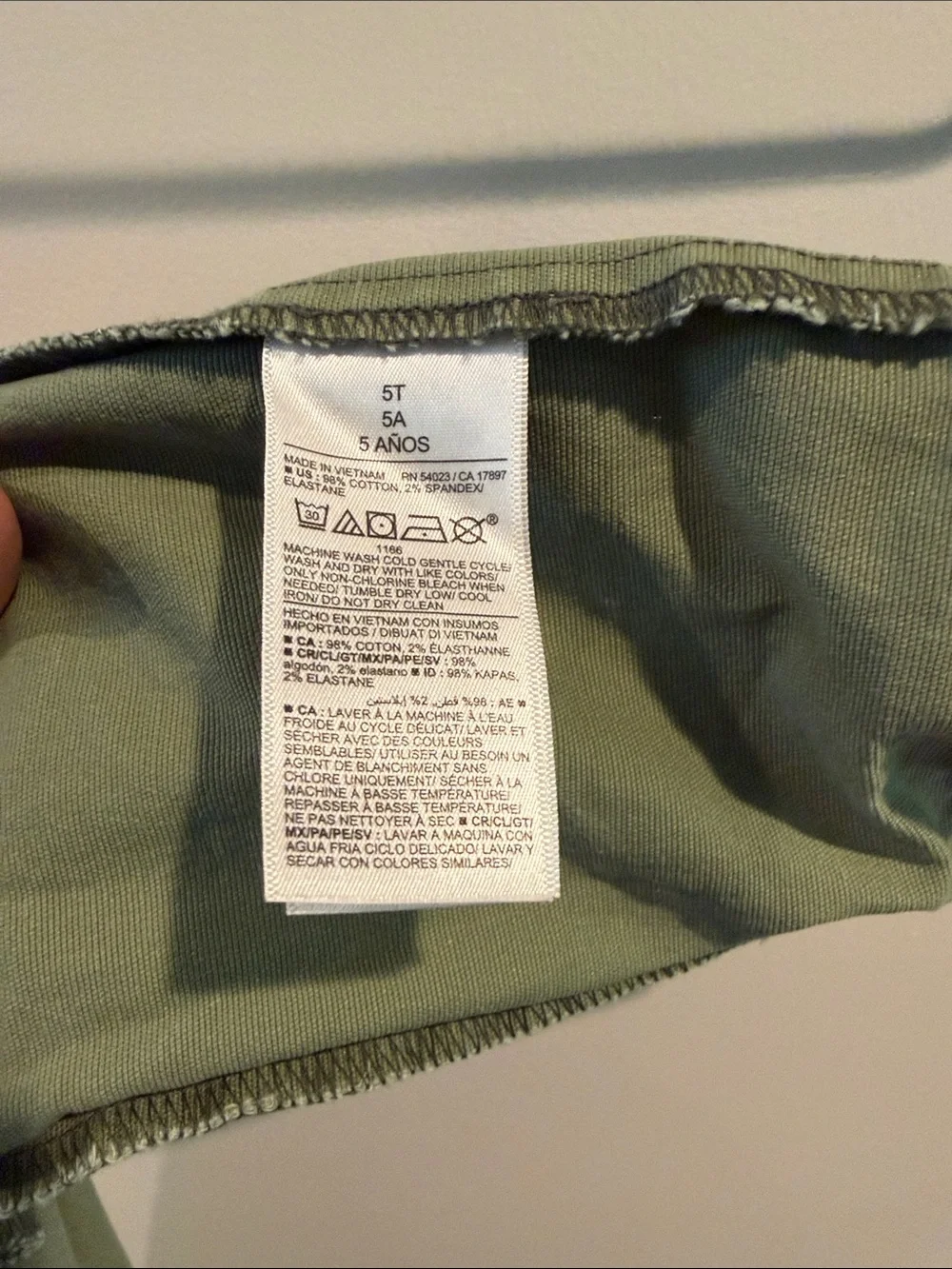 Old Navy 5T Army/Olive Green Long Sleeve Romper